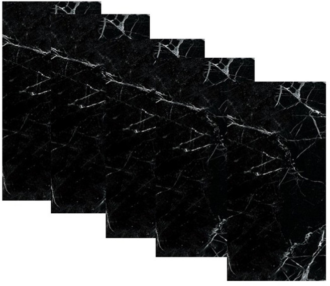 러블리팜 시트메이트 손쉽게 붙이는 벽면 데코 폼블럭 대리석 시트지 5p, 오닉스블랙