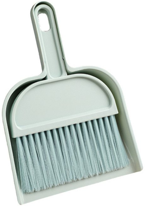 올하이 미니 청소 브러시 학교 책상 빗자루 쓰레받기 세트, 노르딕블루, 1세트