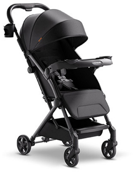 맘푸쉬 라이드 초경량 휴대용 유모차, 블랙