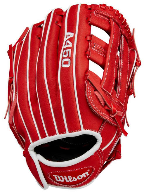 윌슨 A450 내야 글러브 우투용 WBW10147211, 레드, 1개