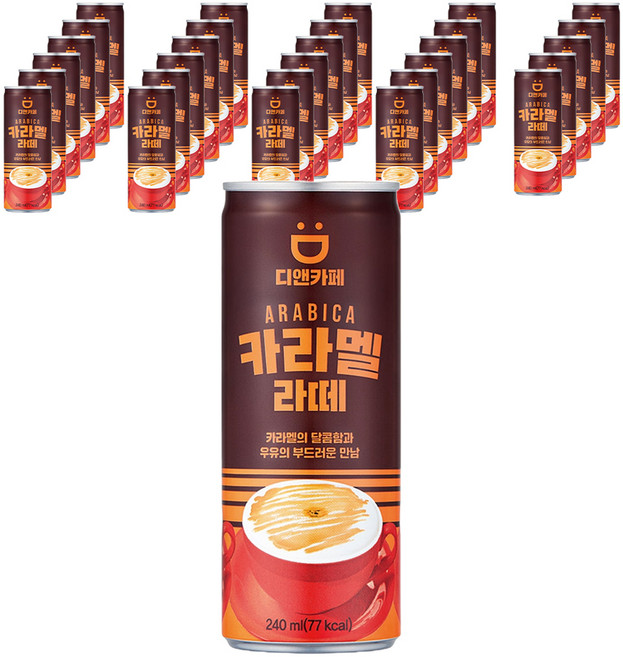 디앤카페 카라멜 라떼, 240ml, 30개