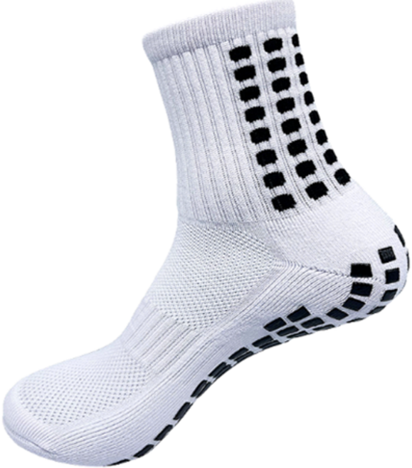 HnEx 스퀘어 논슬립 스포츠 양말, 화이트, 1세트