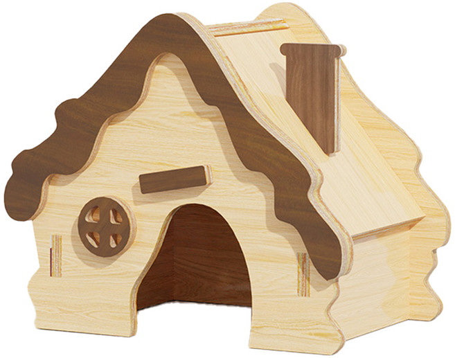 랜보어 햄스터 포레스트 빌리지 하우스 L, 우드, 1개