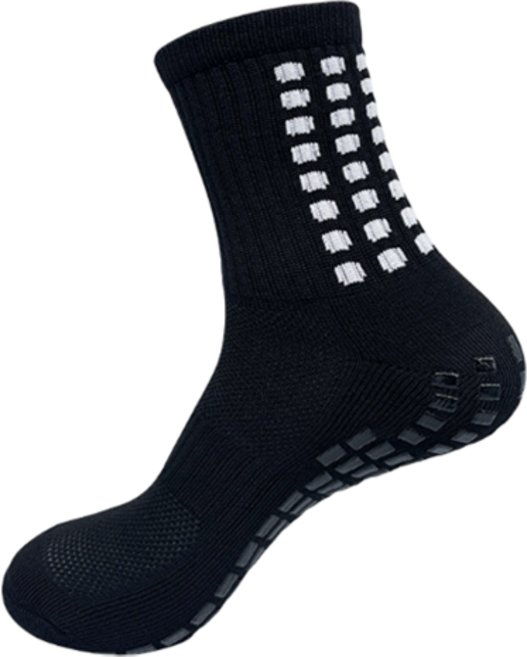 HnEx 스퀘어 논슬립 스포츠 양말, 블랙, 1세트
