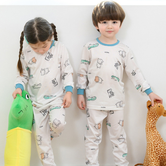 보누맘 아동용 9부 자가드 실내복 상하의 세트