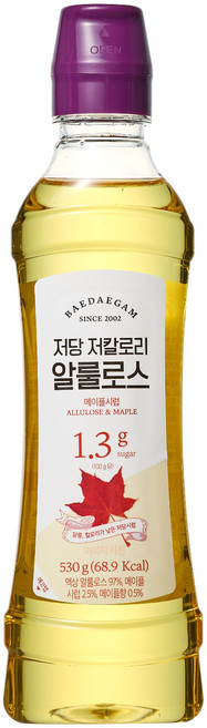 배대감 저당 저칼로리 알룰로스 메이플시럽, 530g, 1개