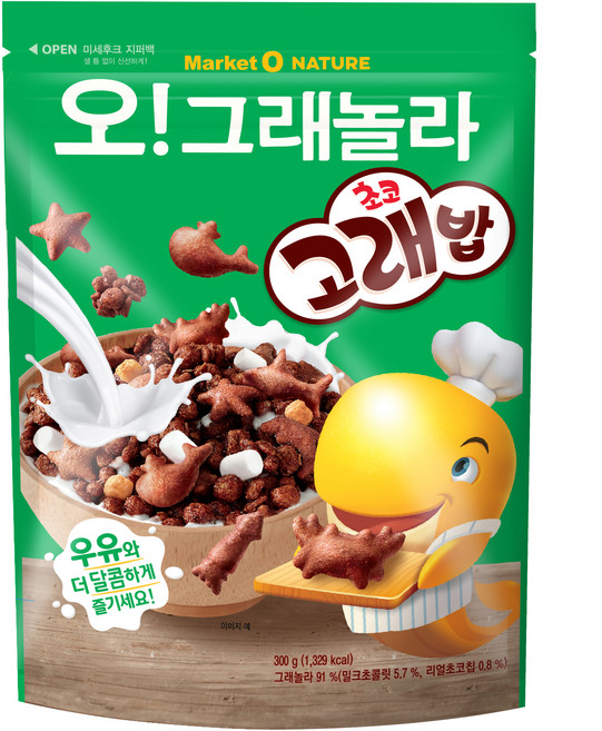 마켓오네이처 오리온 오!그래놀라 초코고래밥, 300g, 1개