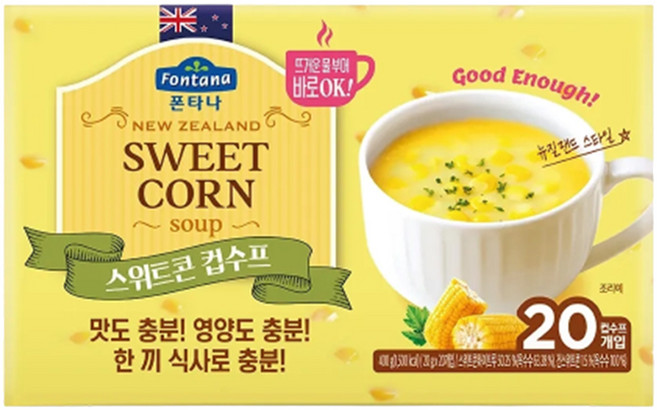 폰타나 뉴질랜드 스위트콘 컵수프, 400g, 1개