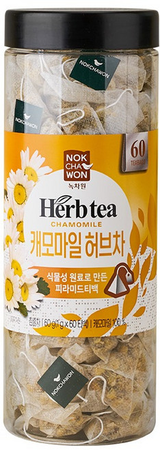 녹차원 캐모마일 허브차, 1g, 60개입, 1개