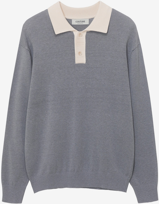 마인드브릿지 남성용 COUTURE 카라배색 세미오버핏 니트 MZKT2170