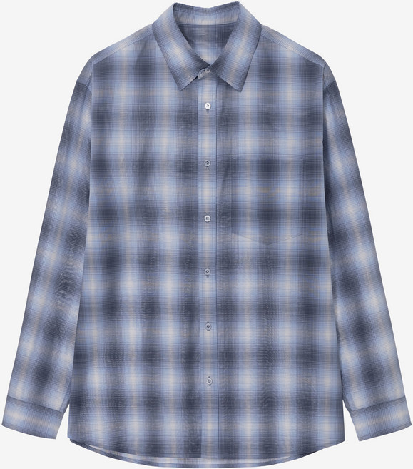 MIND BRIDGE 男性用 COUTURE 漸層格紋寬鬆版型襯衫 MZWS2172