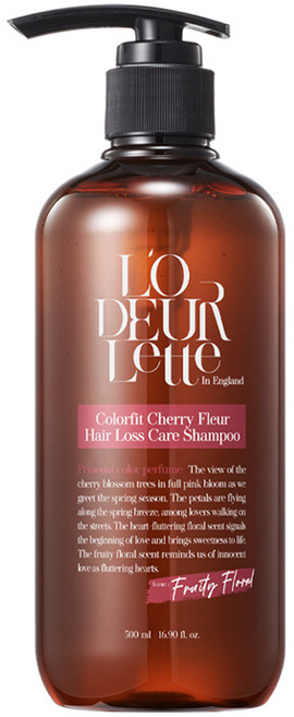 로더렛 인 잉글랜드 컬러핏 탈모 샴푸 체리 플뢰르, 500ml, 1개