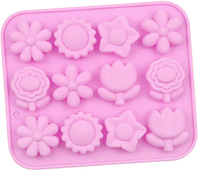 베스톰 들꽃 몰드 12구 미니, 핑크, 1개