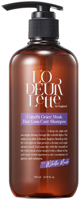 L'O DEUR Lette Colorfit強健髮根香氛洗髮精 白麝香, 1瓶, 500ml