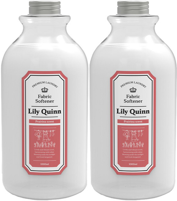 릴리퀸 프리미엄 섬유유연제 프레리나 본품, 1L, 2개