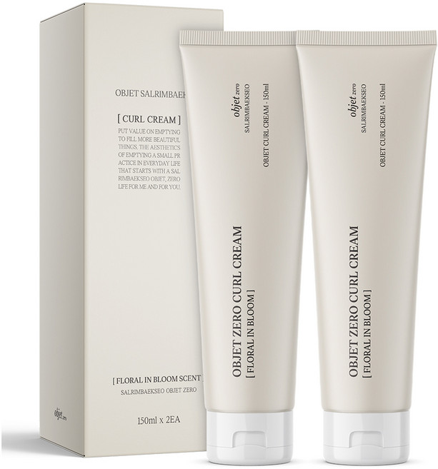 살림백서 오브제 제로 컬크림, 150ml, 2개