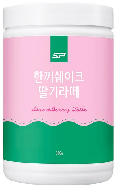 SP스포츠 성풍양행 한끼 쉐이크 딸기라떼맛, 500g, 1개 - 쿠팡