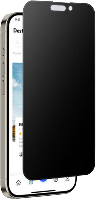 하이디 Dr 사생활 보호 지문방지 강화유리 휴대폰 액정보호필름 세트, 1세트