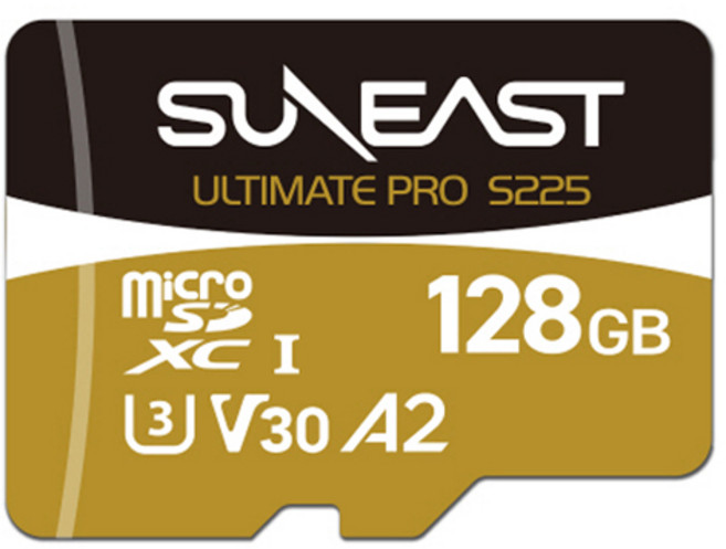 선이스트 V30 208MB/s 드론 얼티메이트 프로 S225 골드 마이크로SD 메모리카드, 1개