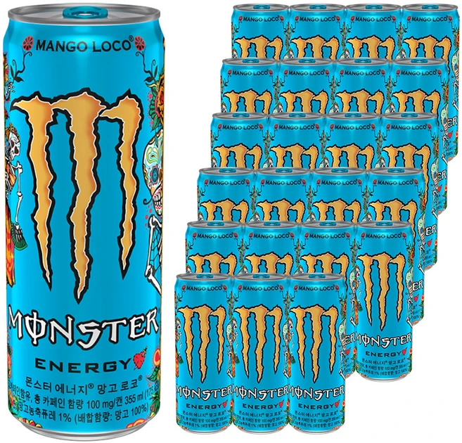 몬스터 에너지 드링크 망고 로코, 355ml, 24개 - 쿠팡