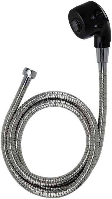 모로 41 미용실 샴푸헤드 + 메탈 샤워호스 1m 세트, 1개, 블랙