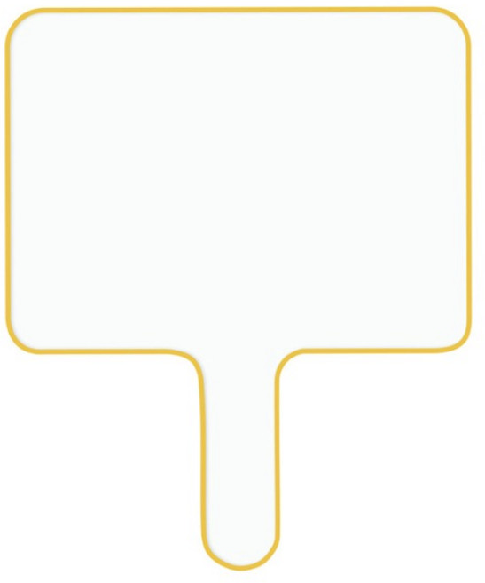 온업 손잡이 화이트보드 옐로우, 멜라닌