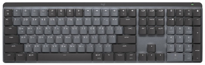 로지텍 무선 MX MECHANICAL 리니어 키보드, 그래파이트, 920-013298, 적축