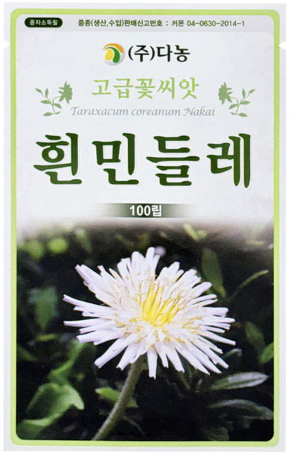 다농 흰민들레 씨앗 100p, 1개