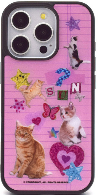 세컨드유니크네임 SUN CASE GRAPHIC 캣노트 글로시 휴대폰 케이스