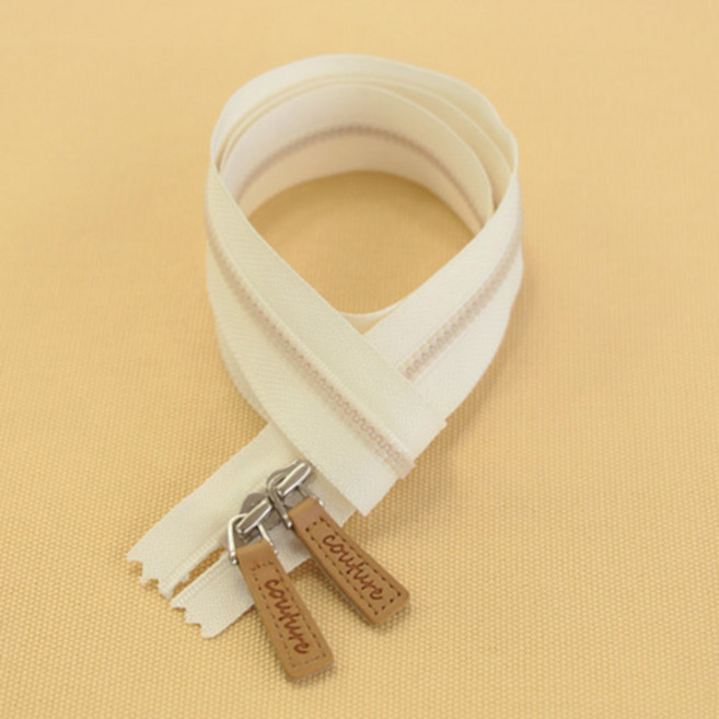 해피베어스 꾸뛰르 투웨이 소잉 지퍼 75cm, 베이지, 1개