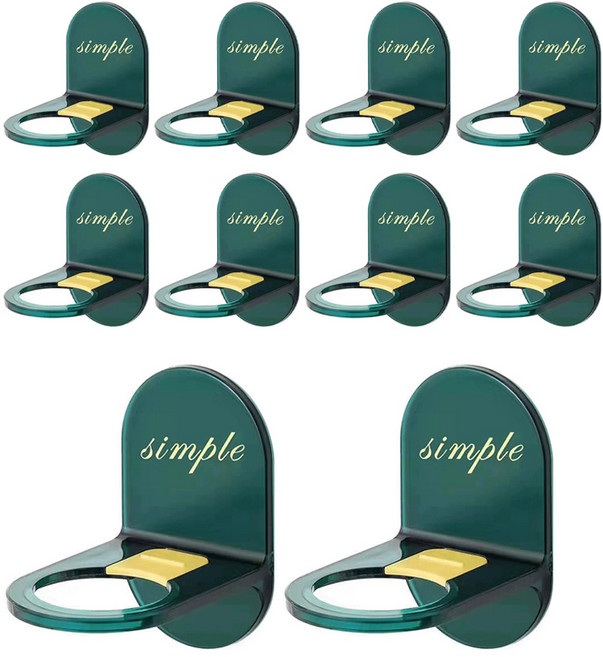 코히모 욕실 무타공 접착식 샴프걸이 10p 세트 5W0059, 1세트, 딥그린