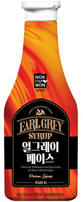 녹차원 얼그레이 시럽 베이스, 450g, 1개