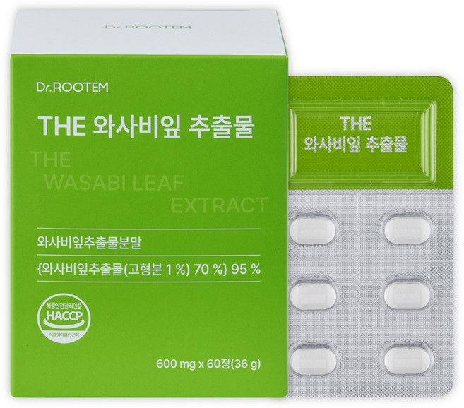 닥터루템 정품 THE 와사비잎 추출물, 1개, 60정