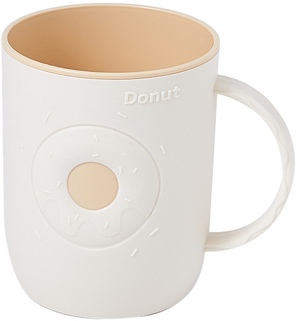 몬드스팟 도넛 욕실 양치컵 YY57690, 화이트, 1개