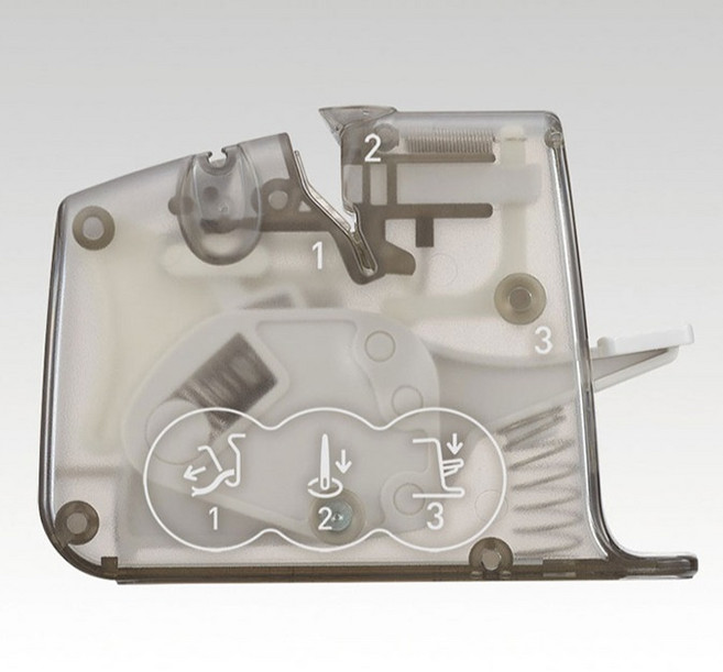 Clover 신형 퀵 자동 원터치 손바늘 실 끼우개 10-52, 그레이, 1개