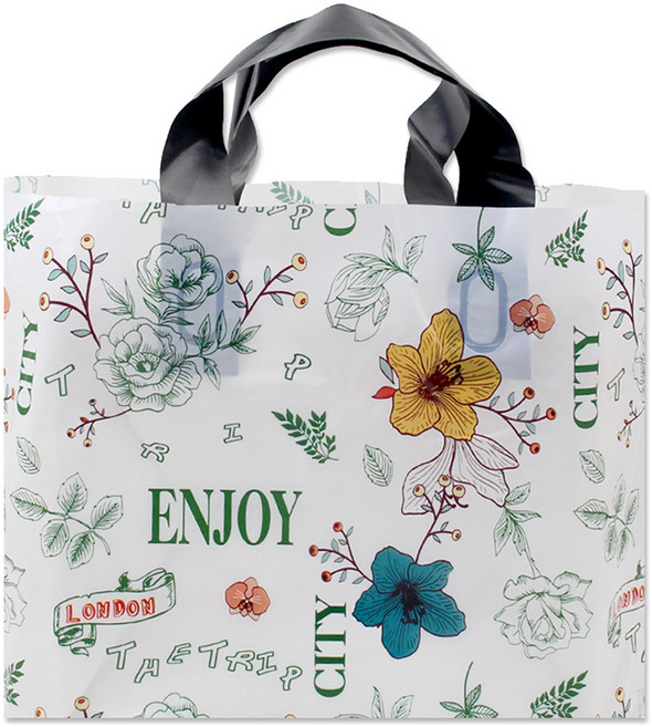 아이엔피 LDPE 손잡이 비닐백 소 30 x 20 cm, 07 엔조이시티, 25개