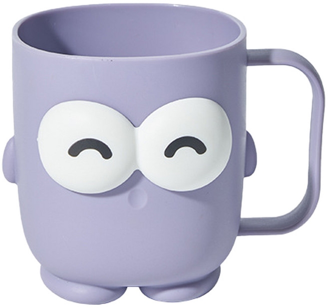 몬드스팟 엠보 눈알 욕실 양치컵 YY57689, 퍼플, 1개
