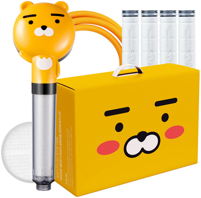 대림바스 카카오프렌즈 라이언 샤워기 선물세트, 1개, 주황