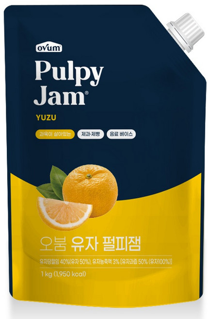 오붐 유자 펄피잼, 1개, 1kg
