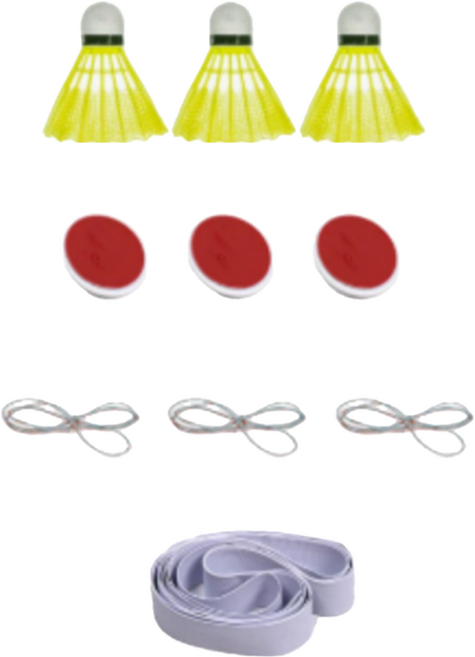 유니트리 베드민턴 연습 실내 운동 셔틀콕 3p + 조합 세트, 혼합색상, 1세트