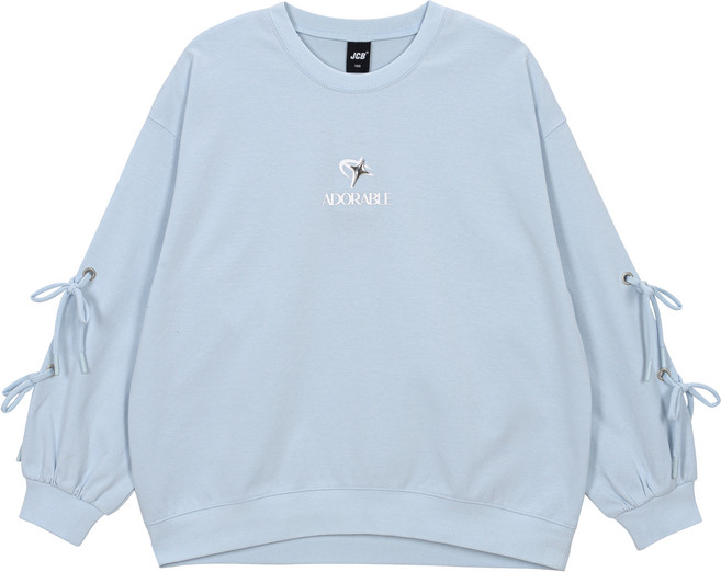 제이씨비 주니어 리본 포인트 소매 맨투맨 티셔츠 U151