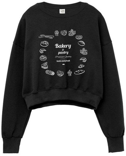 에어플레인 원브레드 크롭 맨투맨