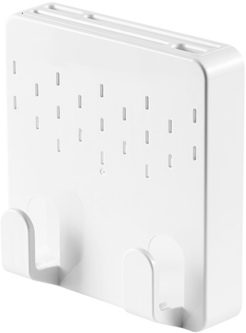 UTOOKII 無痕壁掛式雙掛勾刀具收納架 - 白色 ABS材質, 1個