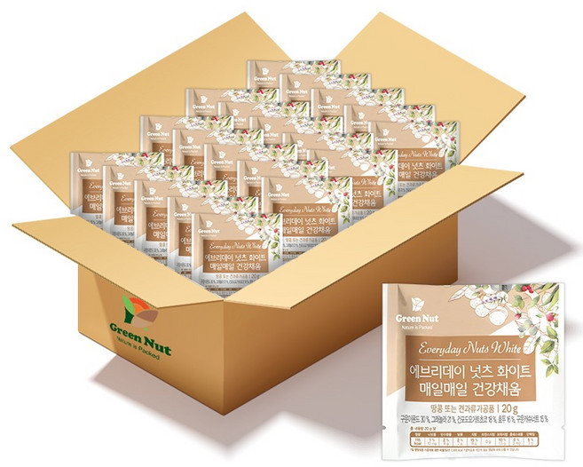 그린너트 에브리데이넛츠 화이트, 20g, 100개