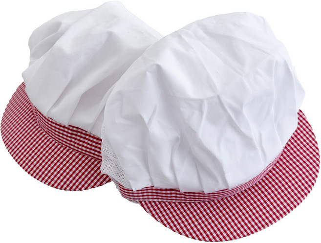 네오 반망사 위생모자, 레드체크, 2개