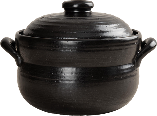 해피정 진뚝배기 바오밥솥 뚝배기 블랙 1550ml, 1개, 18.3cm