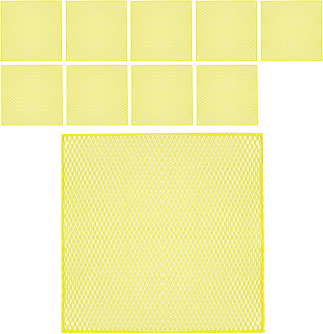 청소해결사 망사 수세미 옐로우, 10개, 1개입