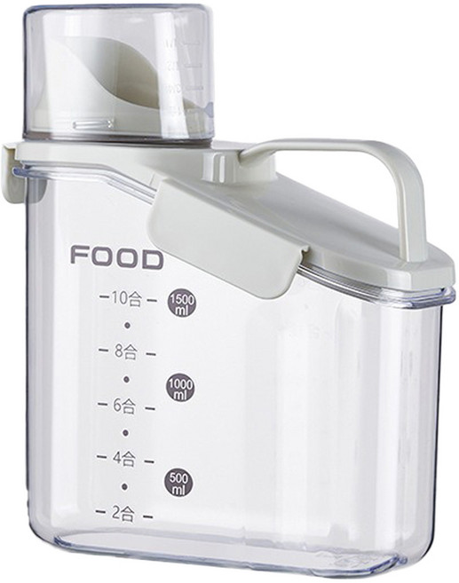 에코펫위드 반려동물 사료통, 화이트, 1.6L, 1개