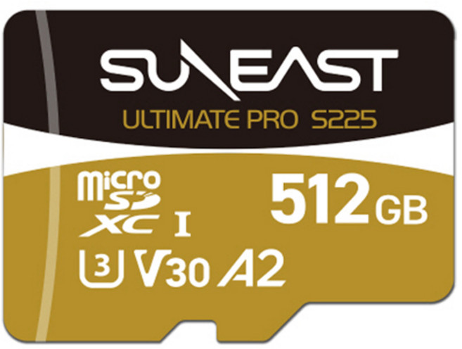 선이스트 얼티메이트 프로 S225 골드 V30 드론 마이크로SD SE-MS1512G23W1F, 1개