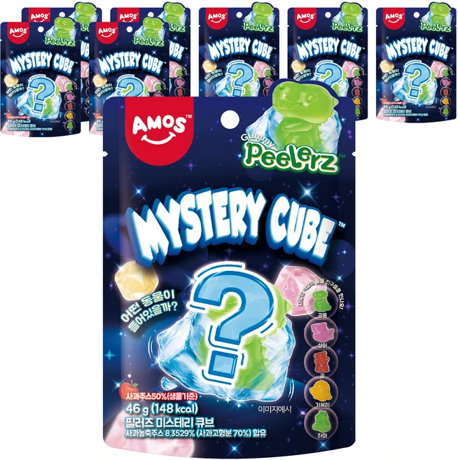 아모스스위츠 필러즈 미스테리 큐브 젤리, 8개, 46g - 쿠팡